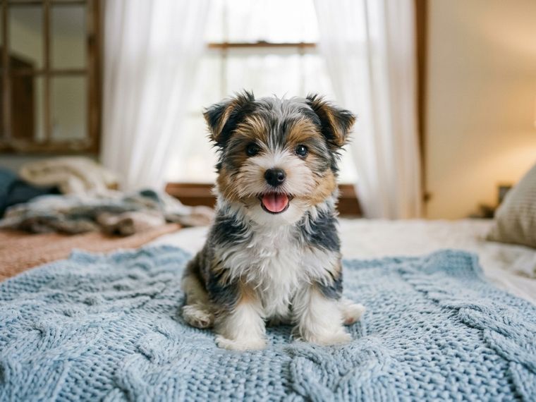 Blue White & Gold Biewer Terrier puppy for sale in Singapore