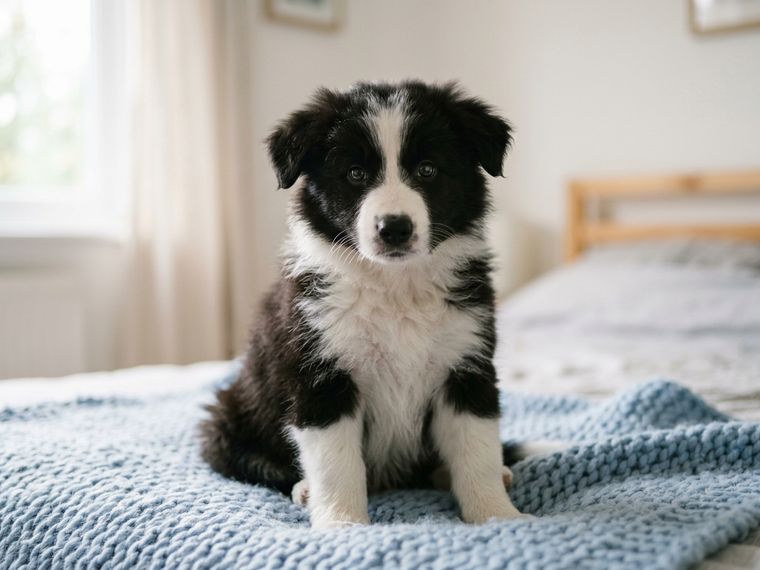Black & White Border Collie puppy for sale in Singapore