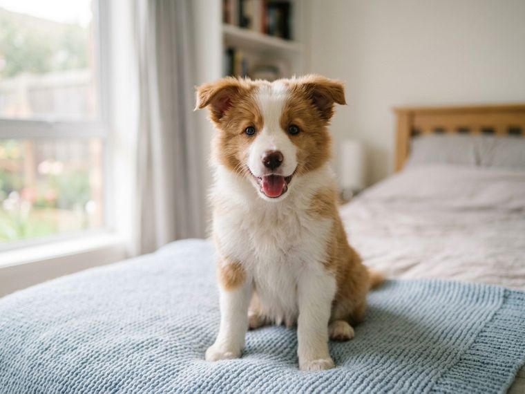 Red & White Border Collie puppy for sale in Singapore