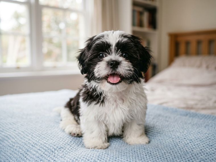 Black & White Shih Tzu puppy for sale in Singapore