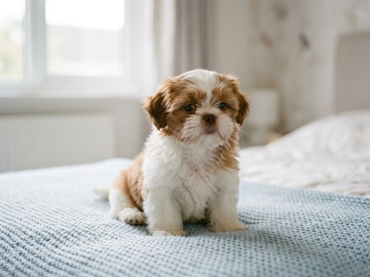 Red & White Shih Tzu puppy for sale in Singapore