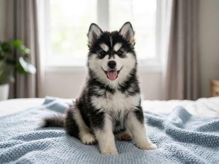 Black & White Siberian Husky puppy for sale in Singapore