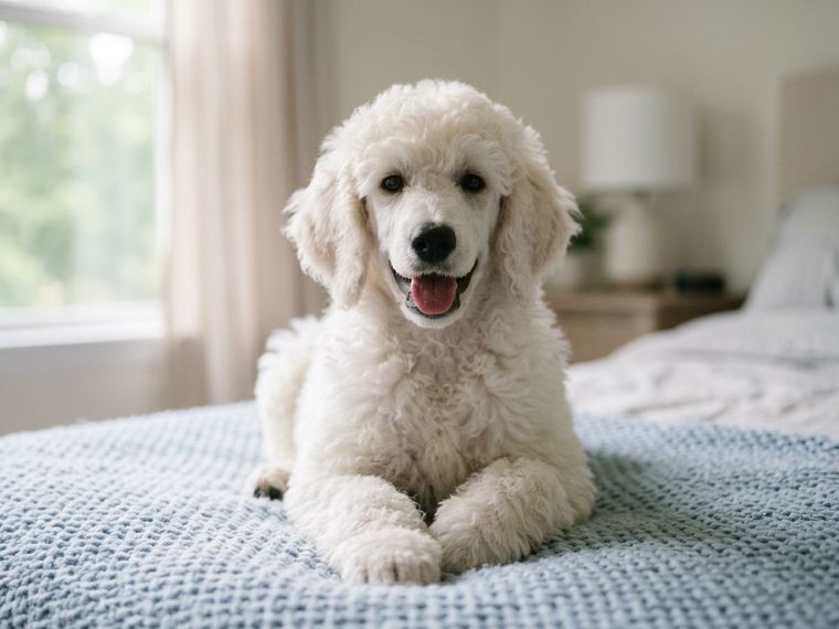 White Standard Poodle puppy for sale in Singapore